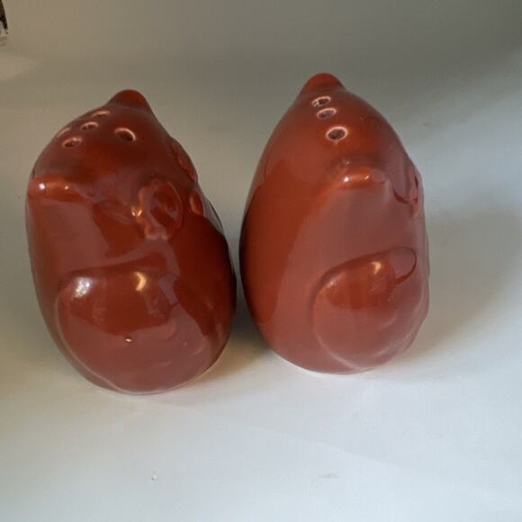 Owl Pair of Rust Brown Owl Salt & Pepper Shakers - Picture 6 of 8